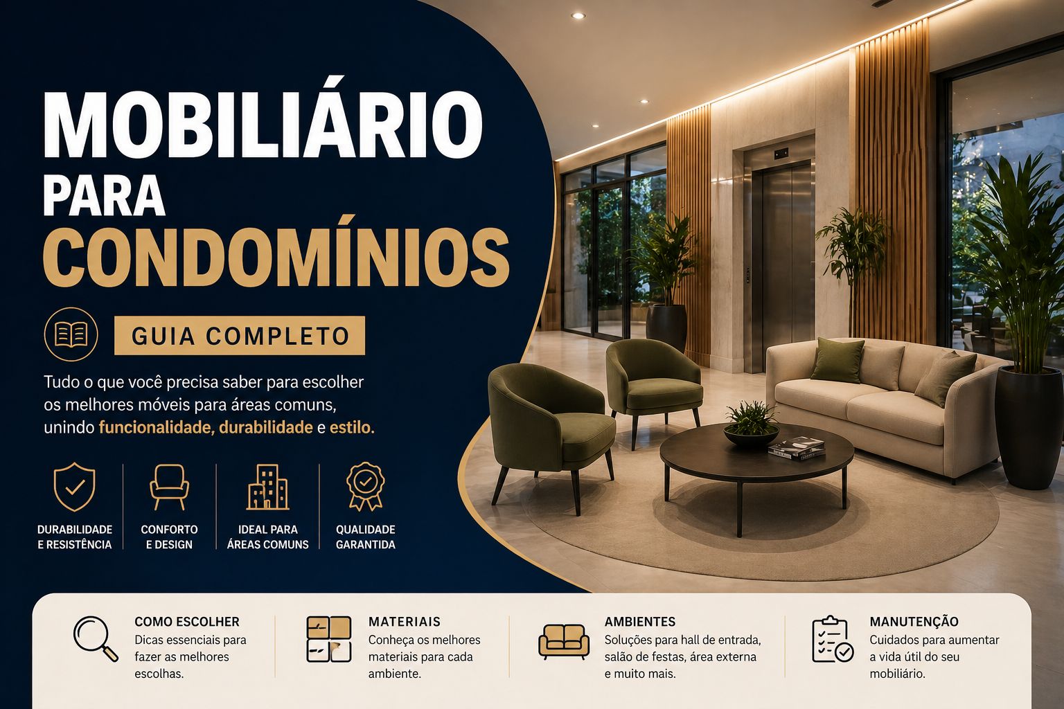Mesas e cadeiras para área gourmet de condomínios: alto uso, limpeza pesada e zero improviso